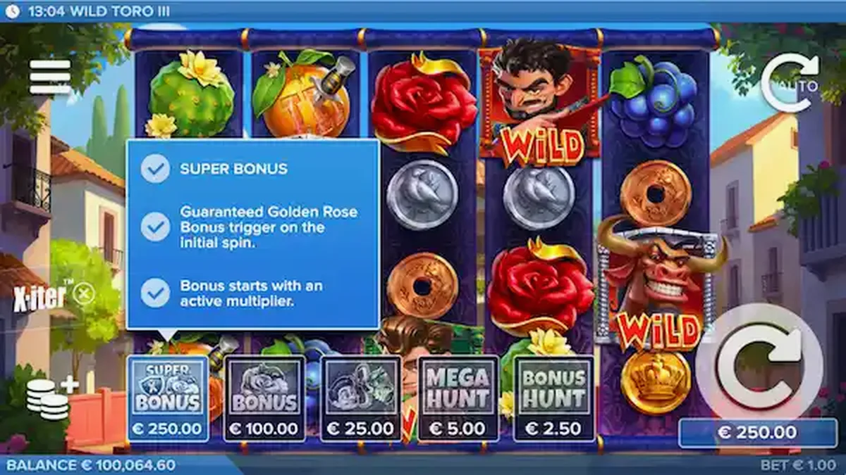 Wild Toro 3 slot game interface sa isang mobile screen